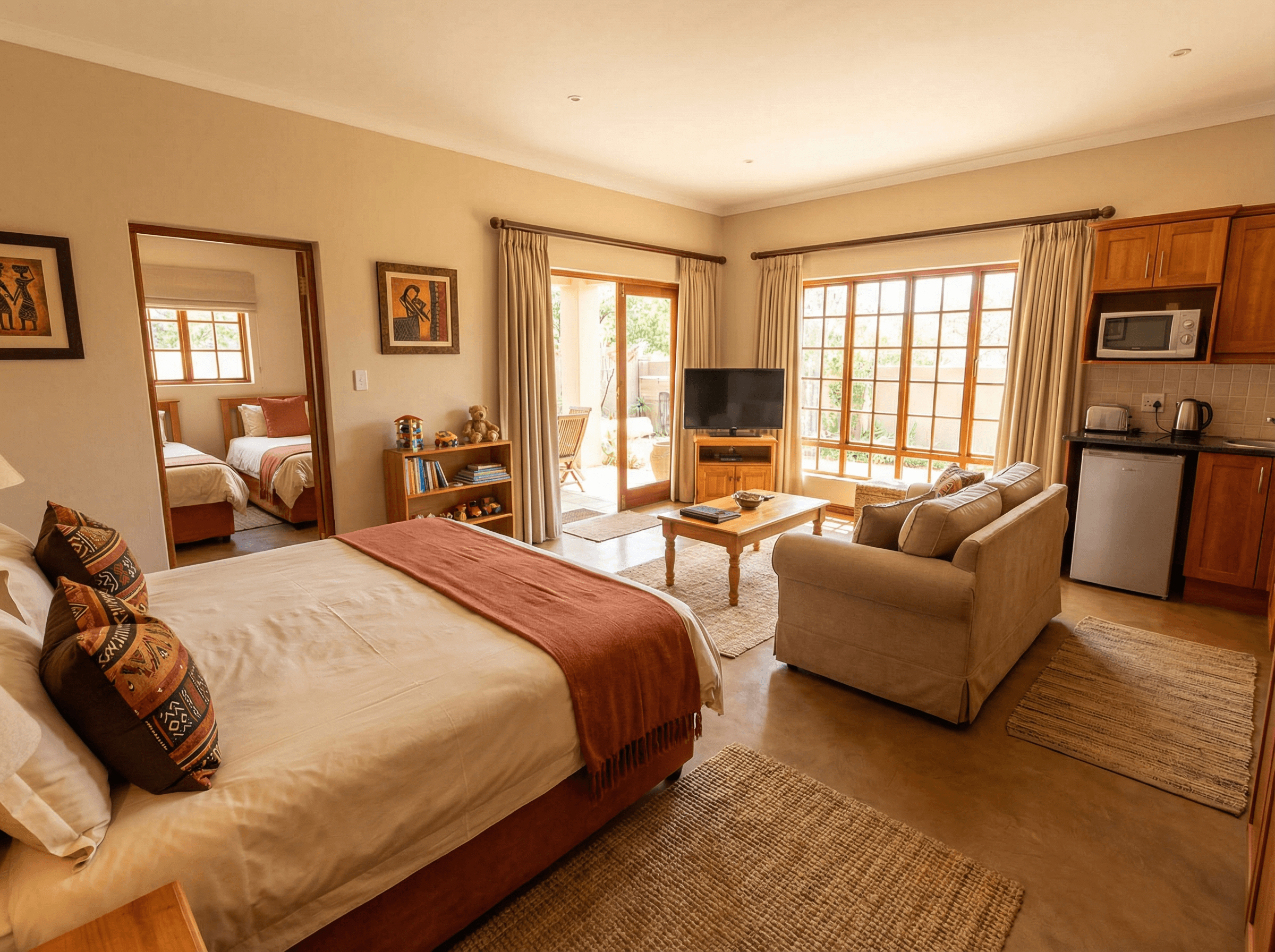 Lush gardens at Highveld Guest House